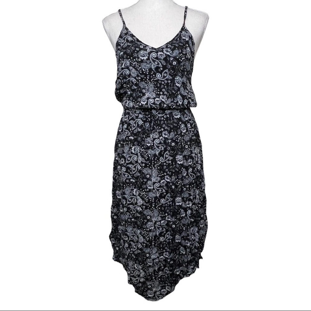 Knox Rose Black Handkerchief Midi Dress Small